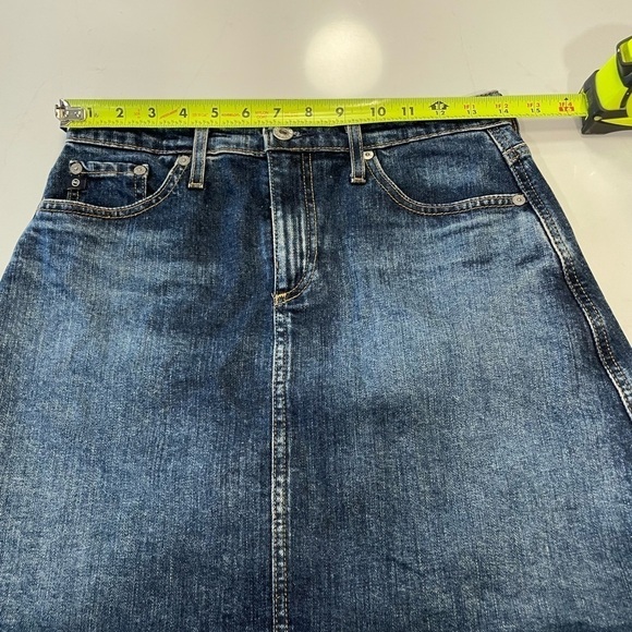AG Adriano Goldschmied Skirt Denim 27 A Line Jean Dark Y2K Blue - Picture 11 of 14